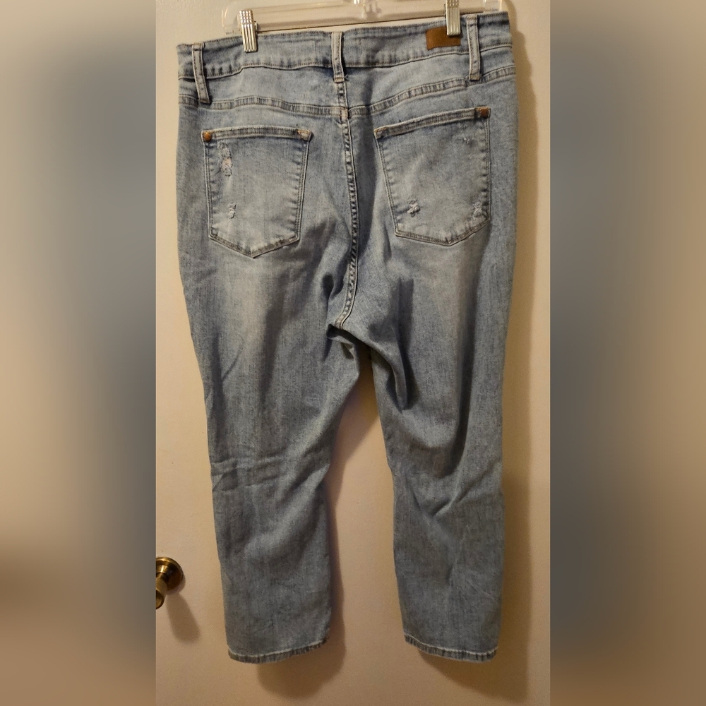 Judy Blue Jeans Boyfriend Fit Distressed Blue Jeans Women's Size 18W - Picture 6 of 13